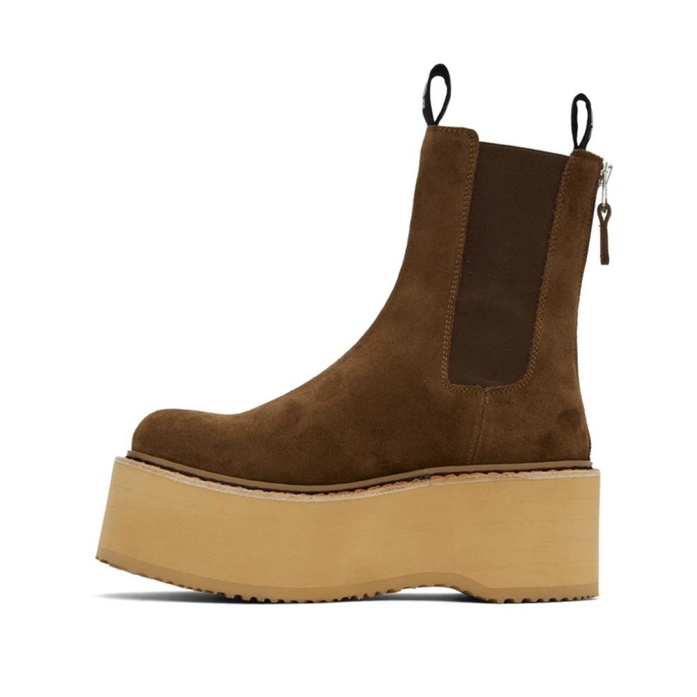 R13 Double Stack Suede, Platform Boots. Simply The Coolest. $1280 Comfortable! View 6
